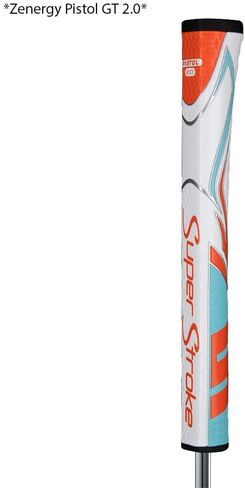 مسدس SuperStroke Zenergy Pistol 2.0 بمقبض مضرب الجولف بدون تقنية SPYNE المحسنة، وتركيب جديد متعدد المناطق ومنفذ تقني، أبيض/أسود in Kuwait