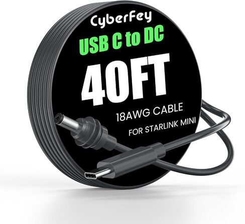 Starlink Mini Cable 5M/16FT - Waterproof Starlink Mini USB C Cable, 18AWG Starlink Mini Power Cable, Works with 100W+ PD Source, Essential Starlink Mini Accessories in Saudi Arabia