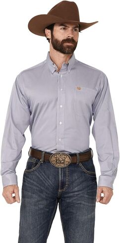 Cinch Men's Long Sleeve Buttondown Western Shirt - Purple Stripe in Saudi Arabia