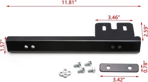 X Xotic Tech JDM Universal Front Pront Plate Bracket Bracket Bar Bar ، مجموعة تثبيت لوحة الترخيص ، تناسب معظم السيارات (أسود) in Kuwait