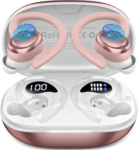 Wireless Earbud Bluetooth Ear Buds, LED Display IPX7 Waterproof in Saudi Arabia