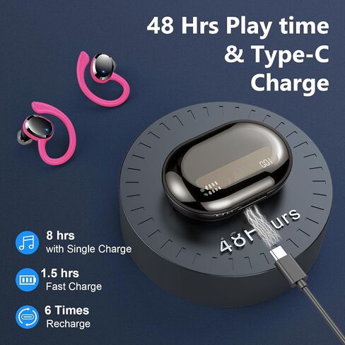 Wireless Earbud Bluetooth Ear Buds, LED Display IPX7 Waterproof in Saudi Arabia