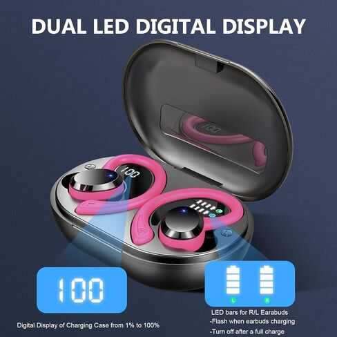 Wireless Earbud Bluetooth Ear Buds, LED Display IPX7 Waterproof in Saudi Arabia