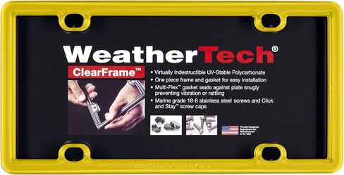 Weathertech Clearframe License Frame ، (بدون غطاء) - أسود in Kuwait