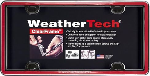 Weathertech Clearframe License Frame ، (بدون غطاء) - أسود in Kuwait