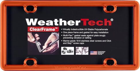 Weathertech Clearframe License Frame ، (بدون غطاء) - أسود in Kuwait