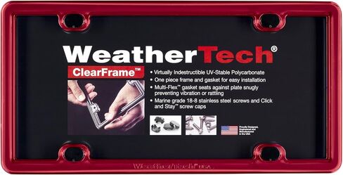Weathertech Clearframe License Frame ، (بدون غطاء) - أسود in Kuwait