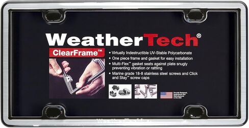 Weathertech Clearframe License Frame ، (بدون غطاء) - أسود in Kuwait