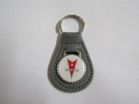 GTO GRILL GRILLE EMBLEM LOGO LEATHER KEYCHAIN - GREY in Saudi Arabia
