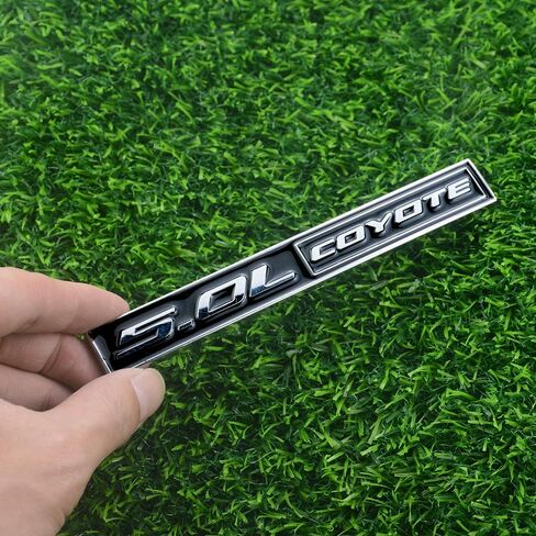 2 Pcs 5.0L Coyote Emblems 3D Badge V8 Decal Engine Trunk Sticker Nameplate Letter Fit for Mustang & 150 (Red) in Saudi Arabia
