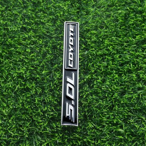 2 Pcs 5.0L Coyote Emblems 3D Badge V8 Decal Engine Trunk Sticker Nameplate Letter Fit for Mustang & 150 (Red) in Saudi Arabia