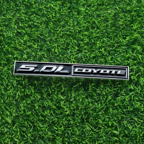 2 Pcs 5.0L Coyote Emblems 3D Badge V8 Decal Engine Trunk Sticker Nameplate Letter Fit for Mustang & 150 (Red) in Saudi Arabia