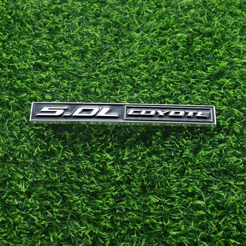 2 Pcs 5.0L Coyote Emblems 3D Badge V8 Decal Engine Trunk Sticker Nameplate Letter Fit for Mustang & 150 (Red) in Saudi Arabia