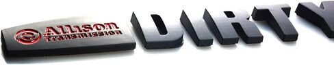 AIMOLL 1PCS DURAMAX Dirtymax Diesel Allison 14-16 LML Silverado 2500HD 3500HD شارات الشوارع (أسود/أحمر) in Kuwait