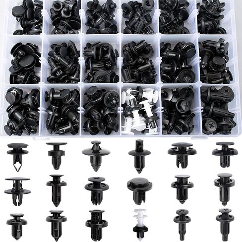 OAUTOO 180pcs for Honda & Acura Push-Type Retainer Clip Assortment Bumper Cover Fender Liner Cowl Panel Splash Shield Clips in Saudi Arabia