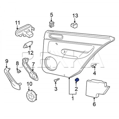 Rexka 10pcs Door Trim Panel Retainer Clips 3B0868243 for VW Golf Jetta GTI Passat 3B0-868-243 in Saudi Arabia