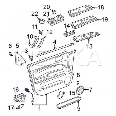 Rexka 10pcs Door Trim Panel Retainer Clips 3B0868243 for VW Golf Jetta GTI Passat 3B0-868-243 in Saudi Arabia
