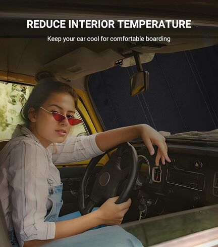 Windshield Sun Shade for Ford F-250/F-350/F-450/F-550/F-600 2017-2022 - HyperShield in Saudi Arabia