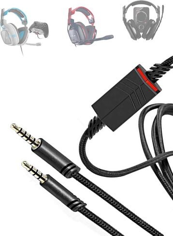Replacement A40 Astro Headset Cord, A10 Headset Cord Volume Control Cable for Astro A10/A40/A40TR,Compatible with Xbox/PS5/PS4 Controller,6.5FT in Saudi Arabia