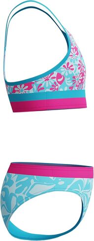 Speedo Girls' Standard Swimsuit Two Piece Bikini Set, Paradise Palm in Kuwait