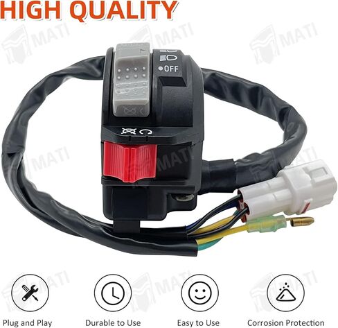 M MATI Left Handlebar Control Engine Run Off Headlight Switch for Yamaha Blaster 200 YFS200 2002-2006 5KJ-83975-09-00 in Saudi Arabia