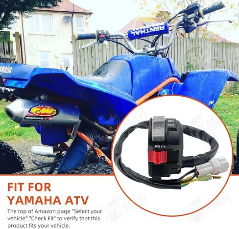 M MATI Left Handlebar Control Engine Run Off Headlight Switch for Yamaha Blaster 200 YFS200 2002-2006 5KJ-83975-09-00 in Saudi Arabia