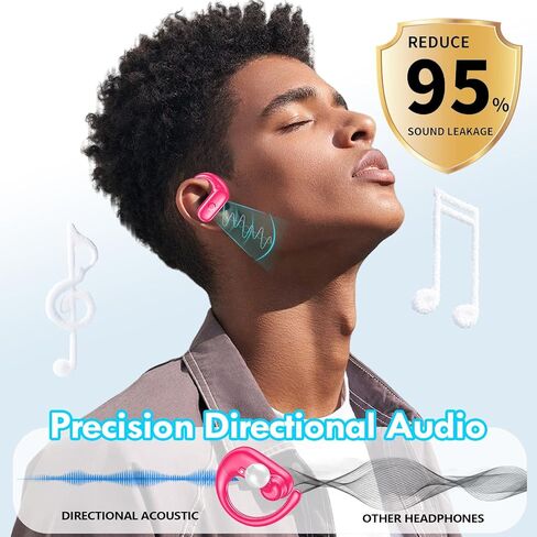 kurdene Wireless Earbuds Bluetooth Headphones Sport,Over Ear Buds with Deep Bass Sound,60Hrs Playtime Earphones Redesigned Comfort Fit with Earhooks for Running,Meeting,Workout-Purple in Saudi Arabia