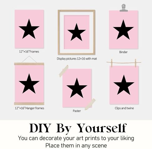 Locomiss Trendy Pink Leopard Wall Art Posters ، ديكور غرفة طباعة الفهد ، فارس الرجعية ، Print Print Lucky 8 ملصقات الكرة للبنات غرفة كوليدج ، مجموعة من 4 (12x16 دون إطار) in Kuwait