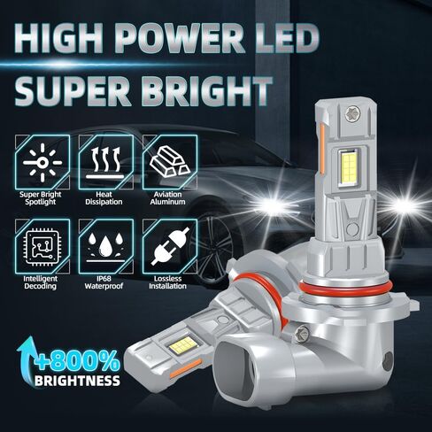 Fit For Dodge Durango 2014 2015 2016 2017 2018 2019 2020 Light Bulbs, 800% Brightness Hi and Lo Beam+Fog Light Bulbs, Plug-and-Play, 6000K, 20000LM Super Bright,1:1 Size, 6PCS in Saudi Arabia