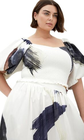 City Chic Women's Top-Amari Print in Saudi Arabia