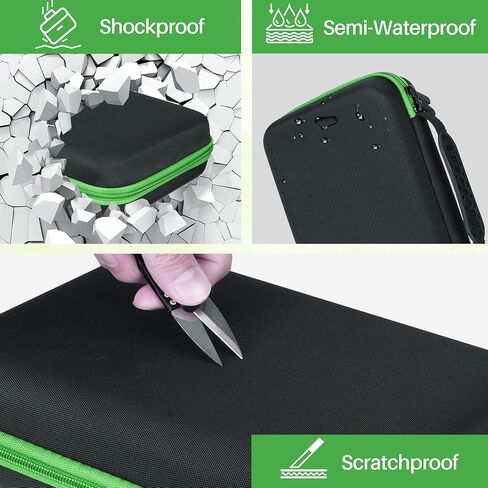 Storage Case Compatible with Leapfrog LeapPad Academy/LeapPad Ultimate/Epic Academy Edition 7-Inch Touchscreen Learning Tablet (Black + Green Case) in Kuwait