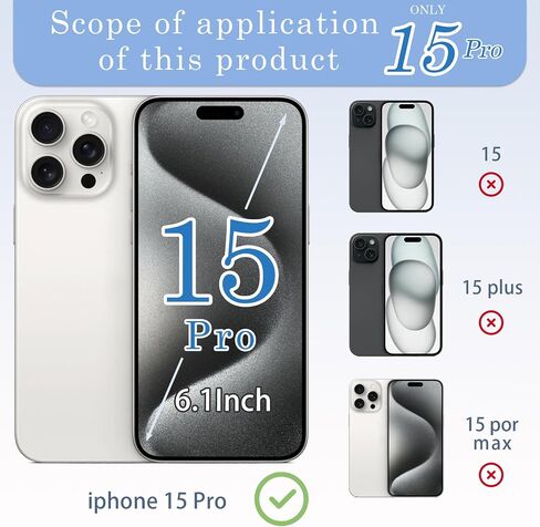 15pro بديل للزجاج الخلفي مع شحن اللاسلكي شحن الكابل المرن وإطار الكاميرا جميع الأجزاء لجهاز iPhone 15 Pro (6.1inch ، Black Titanium) استبدال الشريط المقاوم للماء المعدات in Saudi Arabia