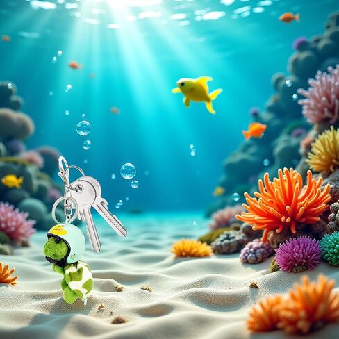 Sea Turtle Soft Keychain,Unique Cute Car Keychain,Funny Pendant Plush Doll Portable for Wallet Phone,Stuffed Animals(Green) in Saudi Arabia