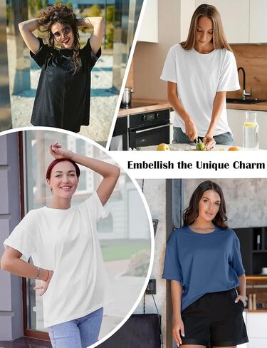 1/3 حزمة نسائية كبيرة الحجم thirts الصيف فضفاضة FIT قصيرة الأكمام غير الرسمية للأزياء القمصان العصرية قمصان 2025 in Kuwait
