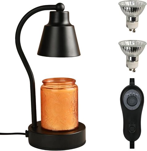 ASAWASA Candle Warmer Lamp with Timer and Dimmable, Adjustable Height Vintage Electric Candle Warmer for Jar Candles，Gifts for Women Mom Christmas Birthday Thanksgiving in Kuwait