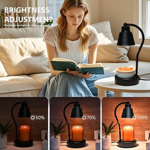 ASAWASA Candle Warmer Lamp with Timer and Dimmable, Adjustable Height Vintage Electric Candle Warmer for Jar Candles，Gifts for Women Mom Christmas Birthday Thanksgiving in Kuwait