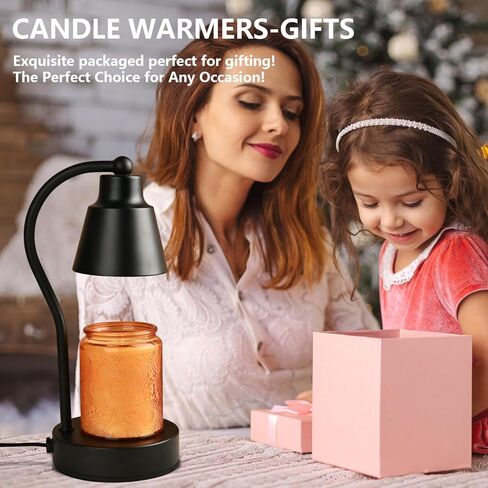 ASAWASA Candle Warmer Lamp with Timer and Dimmable, Adjustable Height Vintage Electric Candle Warmer for Jar Candles，Gifts for Women Mom Christmas Birthday Thanksgiving in Kuwait