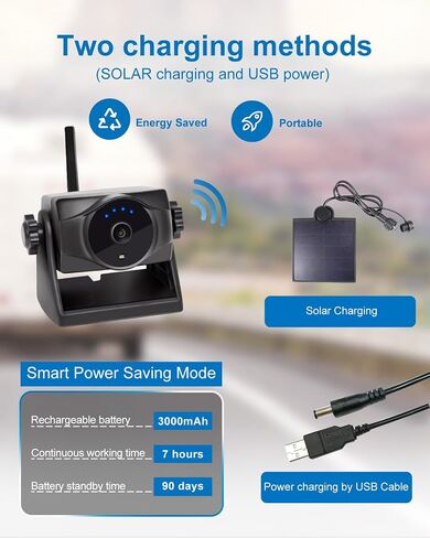 1080P Magnetic Wireless Backup Camera 90-Day Standby Rechargeable in Kuwait
