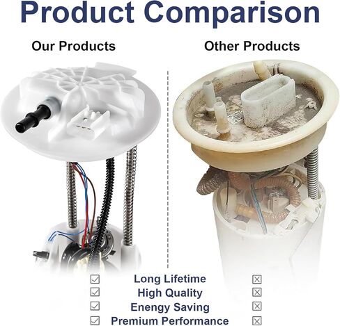 Electric Fuel Pump Module Assembly Compatible with 2009-2010 Dodge Ram 1500 V6 3.7L V8 5.7L Gas Crew Extended Standard Cab Pickup Replace E7252M P76702M VANBOL0136 with Sending Unit O-ring in Saudi Arabia