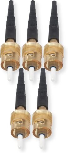 Corning 95-050-51 Pack of 25 UniCam Connectors; ST Compatible; 50 um Multimode OM2; Field-Installable; No-Epoxy/No Polish; Amber Housing, Black Boot; 0.5 dB Max Insertion Lost in Saudi Arabia