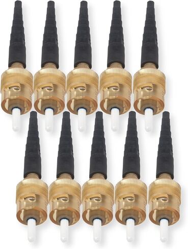 Corning 95-050-51 Pack of 25 UniCam Connectors; ST Compatible; 50 um Multimode OM2; Field-Installable; No-Epoxy/No Polish; Amber Housing, Black Boot; 0.5 dB Max Insertion Lost in Saudi Arabia