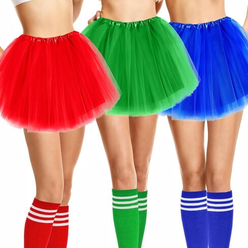 Ficerd 14 PCS Halloween Squirrel Comples مجموعة بما في ذلك 3 PCS Squirrel Theadband 6 Pcs Knee High Socks 3 PCS Tutu Gret in Saudi Arabia
