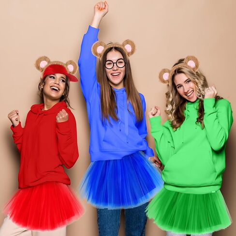 Ficerd 14 PCS Halloween Squirrel Comples مجموعة بما في ذلك 3 PCS Squirrel Theadband 6 Pcs Knee High Socks 3 PCS Tutu Gret in Saudi Arabia