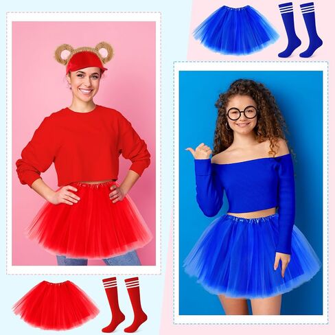 Ficerd 14 PCS Halloween Squirrel Comples مجموعة بما في ذلك 3 PCS Squirrel Theadband 6 Pcs Knee High Socks 3 PCS Tutu Gret in Saudi Arabia