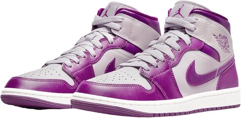 حذاء Nike Air Jordan 1 Mid للنساء (BQ6472-108، أبيض ساميت/بني كهرماني/طيني كوني) مقاس 6.5 in Kuwait