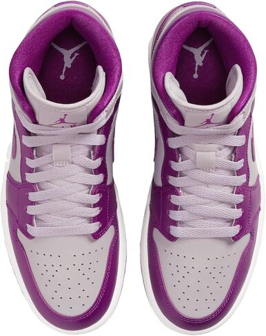 حذاء Nike Air Jordan 1 Mid للنساء (BQ6472-108، أبيض ساميت/بني كهرماني/طيني كوني) مقاس 6.5 in Kuwait