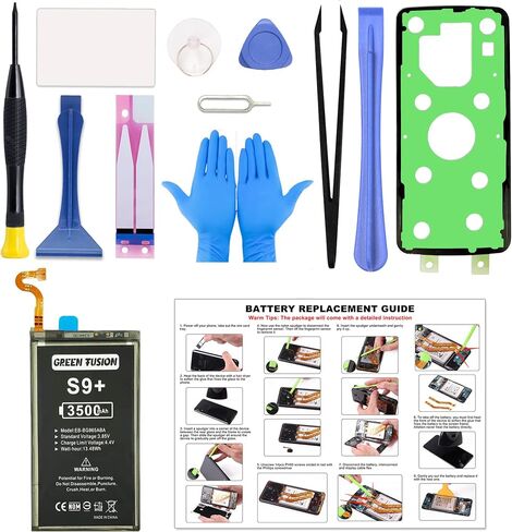 GREEN FUSION Compatible with Galaxy Note 9 Battery Replacement, EB-BN965ABU Battery for Samsung Galaxy Note 9 N960U N960F N9600 with Installation Instruction & Repair Toolkit in Saudi Arabia