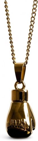 Golden Boxing Glove Pendant Necklace - For Men and Women in Saudi Arabia