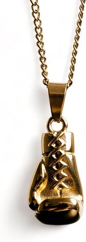Golden Boxing Glove Pendant Necklace - For Men and Women in Saudi Arabia