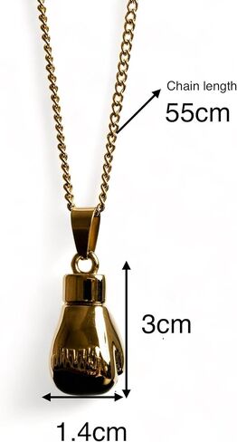 Golden Boxing Glove Pendant Necklace - For Men and Women in Saudi Arabia